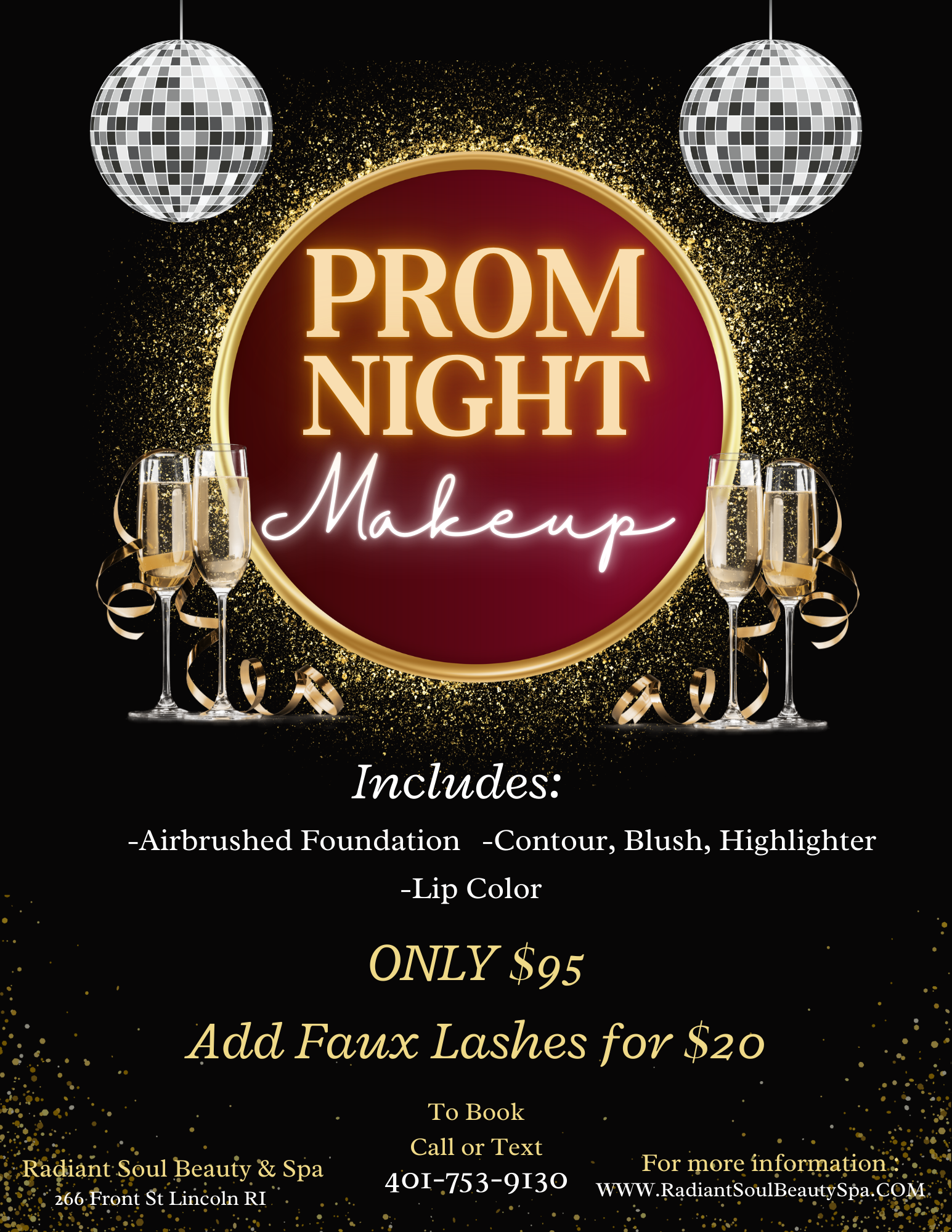 Prom and special event makeup services Lincoln RI